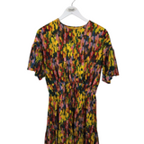 SHORT SLEEVE MINI DESIGNER DRESS YELLOW RED 8
