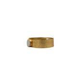 CUFF BRACELET GOLDTONE WHITE