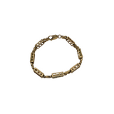 GEMSTONES LINKED BRACELET GOLDTONE MULTI