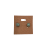 14K JADE STUDS EARRINGS GREEN