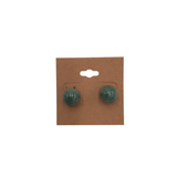 .925 JADE STUDS EARRINGS GREEN