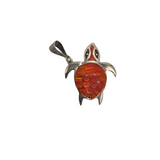 .925 SEATURTLE PENDANT JEWELRY SILVER ORANGE