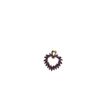 AMETHYST HEART PENDANT JEWELRY GOLD PLATE PURPLE