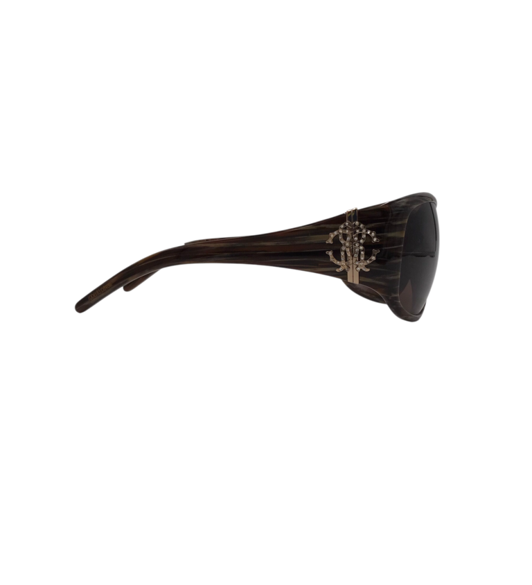 ROBERTO CAVALLI PLASTIC FRAME SUNGLASSES/READERS BROWN TAUPE