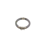 925 WHITE JADE BANGLE BRACELET WHITE SILVER