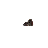NICKY BUTLER .925 RETANGLE GEMSTONE RING SILVER CORAL 7.5