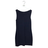 ST JOHN EVENING EMBELLISHED SLEEVELESS DESIGNER DRESS BLACK 8