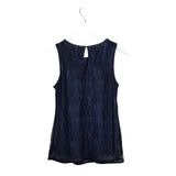 WHITE HOUSE BLACK MARKET NWT JEWEL SLEEVELESS TOP NAVY BLACK XSMALL