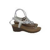 WEDGE SANDAL SHOES WHITE 6.5