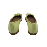 NATURALIZER LEATHER BALLET FLAT SHOES LIME 7