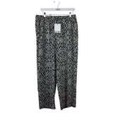 ICHI NWT$69 LINEN WIDE LEG PANT BLACK WHITE 40