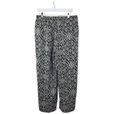 ICHI NWT$69 LINEN WIDE LEG PANT BLACK WHITE 40