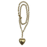 RET$155 HEART PENDANT NECKLACE GOLDTONE