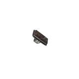 .925 RECTANGLE GEMSTONE RING SILVER BROWN 9.5