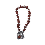SILPADA RETIRED CORAL TOGGLE CLASP NECKLACE SILVER CORAL