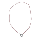 JAMES AVERY ENAMEL CHAIN CHARMHOLDER NECKLACE RED SILVER