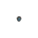 .925 ROPE TRIM GEMSTONE RING SILVER BLUE 8.5