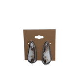 .925 GEMSTONE EARRINGS SILVER WHITE