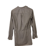 PHILLIP LIM RET$395 STRIPE LONG SLEEVE DESIGNER BLOUSE BROWN CREAM 6
