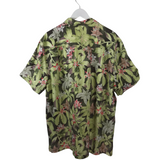 TOMMY BAHAMA FLORAL SHORT SLEEVE MEN SHIRT SAGE GREY XLARGE