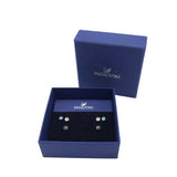 SWAROVSKI STUD SET W/BOX EARRINGS SILVER