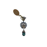 BARBARA BIXBY .925/18K PEACOCK FEATHER PENDANT JEWELRY SILVER GREEN