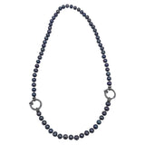 BARBARA BIXBY .925/18K PEARL NECKLACE SILVER GRAY