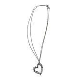 BARBARA BIXBY .925/18K HEART PENDANT NECKLACE SILVER PURPLE