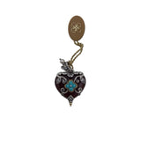 BARBARA BIXBY .925/18K HEART PENDANT JEWELRY SILVER BLUE
