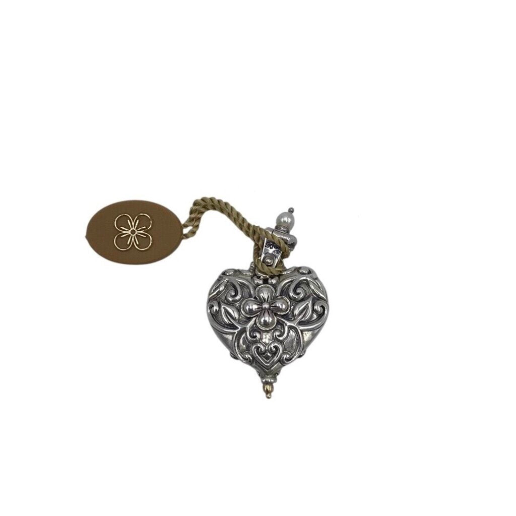 BARBARA BIXBY .925/18K HEART PENDANT JEWELRY SILVER BLUE
