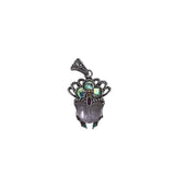 BARBARA BIXBY .925/18K GODDESS QUAN PENDANT JEWELRY SILVER GARNET