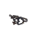 BARBARA BIXBY .925/18K MULTI GEMSTONE CUFF BRACELET SILVER PURPLE