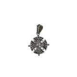 BARBARA BIXBY .925/18K MALTESE CROSS PENDANT JEWELRY SILVER BLUE