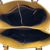BOTTEGA VENETA INTRECCIATO WOVEN NAPPA LEATHER LUXE HANDBAG YELLOW 13L x 9H x 8.5H