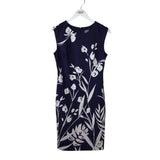 VINCE CAMUTO FLORAL SLEEVELESS DRESS NAVY WHITE 6