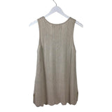ESQUALO NWT$59 KNIT SLEEVELESS TOP CREAM MEDIUM