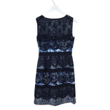 BCBGMAXAZRIA LACE SLEEVELESS DESIGNER DRESS BLACK BLUE 4
