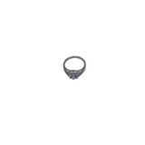 .925 ROUND MOISSANITE RING SILVER 8.5