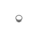 .925 EMERALD CUT 3 STONE MOISSANITE RING SILVER 8