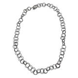 BETSEY JOHNSON CHUNKY CHAINLINK NECKLACE SILVERTONE