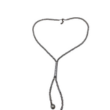 UNO DE 50 TODA BEADS LARIAT NECKLACE SILVER