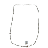 VIRGINS SAINTS ANGELS NWT$186 MAGDA LUX W/CASE NECKLACE WHITE GOLD