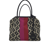KATE SPADE RET$398 2PC JACQUARD FLORAL TOTE HANDBAG BLACK TAN