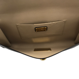 FERRAGAMO FLAT CLUTCH LUXE HANDBAG BLACK 14x7x1