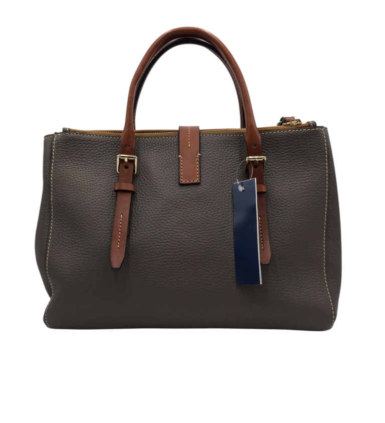 DOONEY & BOURKE NWT PEBBLE LEATHER SATCHEL HANDBAG GRAY 12L x 8H x 5W
