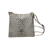 BRAHMIN NWT$195 EMBOSSED CROSSBODY HANDBAG CHAMPAGNE