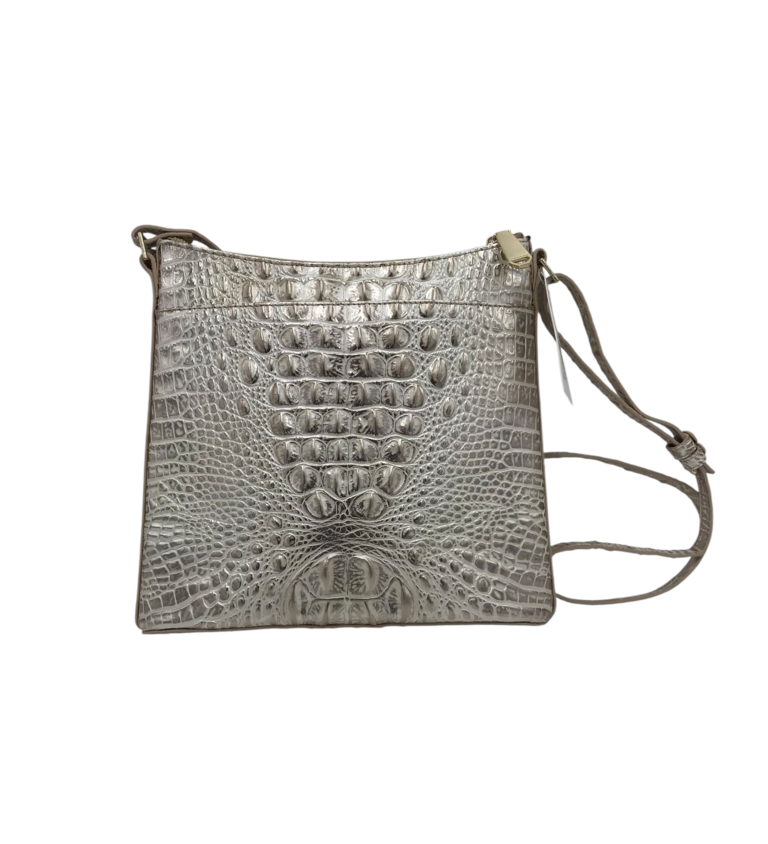 BRAHMIN NWT$195 EMBOSSED CROSSBODY HANDBAG CHAMPAGNE