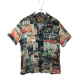 ROBERT GRAHAM SHORT SLEEVE MEN SHIRT BLACK ORANGE LARGE