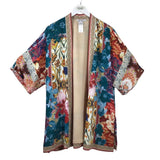 CHICO'S PRINT SHORT SLEEVE KIMONO MULTI S/M