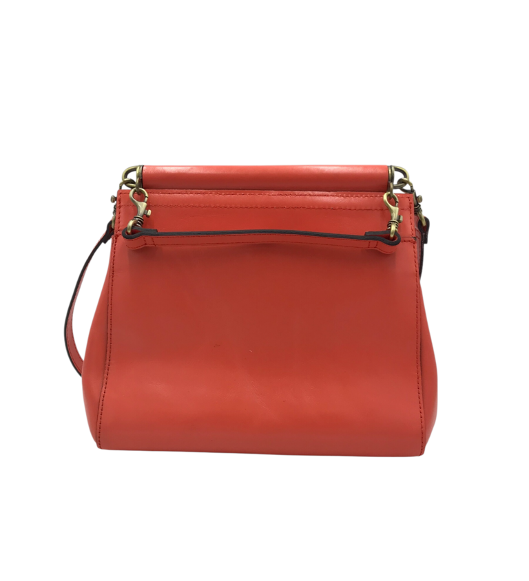 PATRICIA NASH LEATHER SATCHEL HANDBAG ORANGE